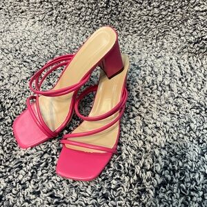 SHEIN hot pink sandals size 8